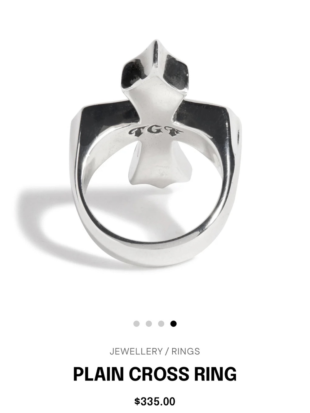 Great Frog Plain Cross Ring - Picture 3 of 6
